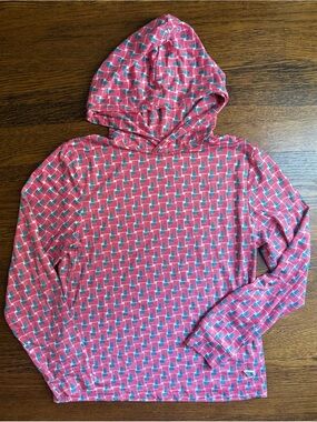 Burlebo American Flag Hooded Long-Sleeve Top size M (8)
